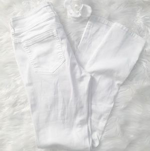 Wax White Stretch Jeans Straight Leg